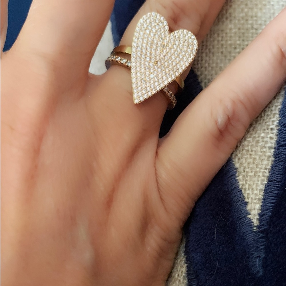 Heart ring sterling 14k 6,7,8